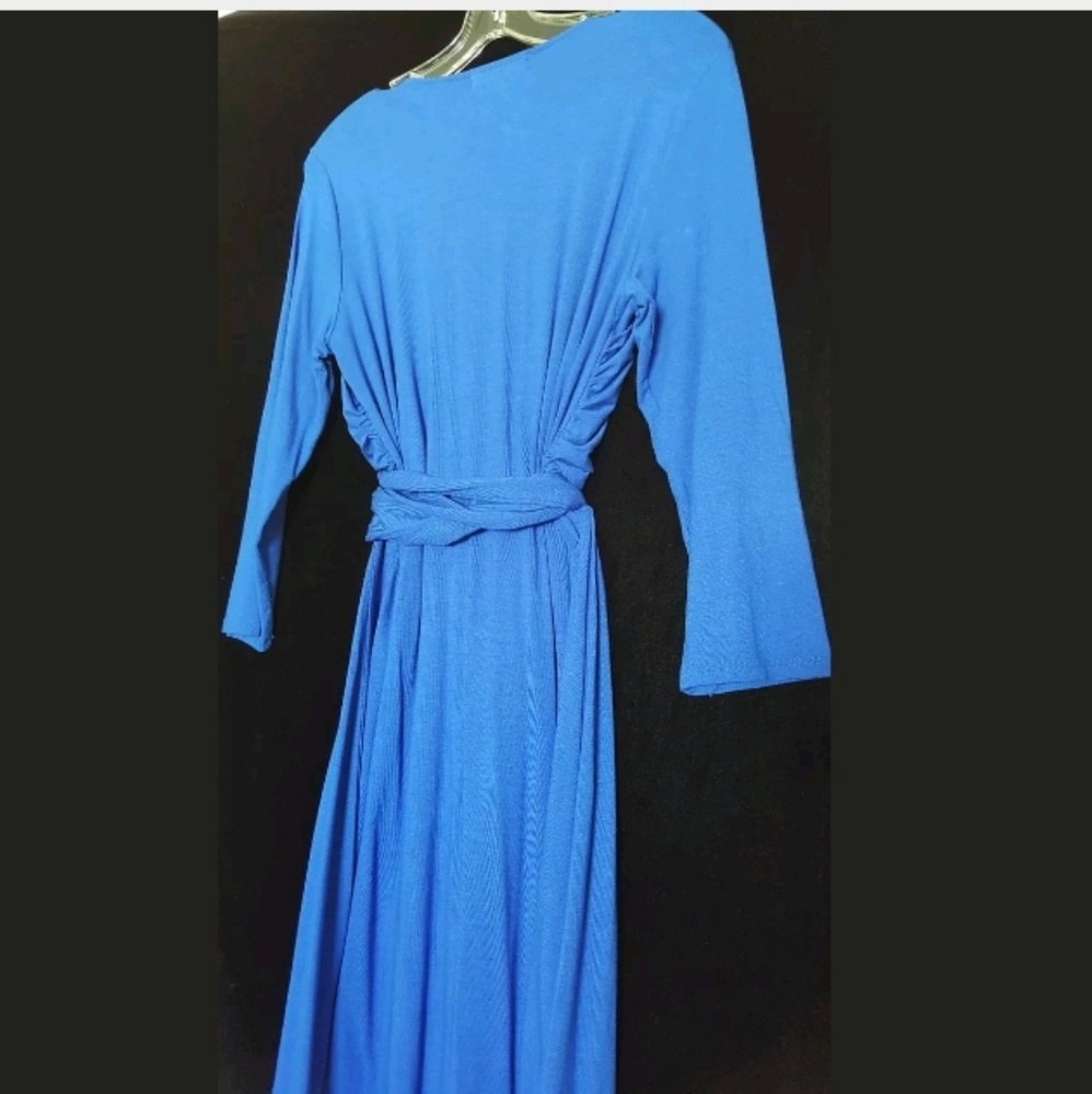 NEW Lauren Ralph  Lauren Cobalt Blue Jersey Dress - Picture 5 of 7